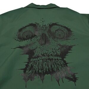 Vintage NHS Creature Skateboard Graphic Windbreaker Snap Jacket Medium Green